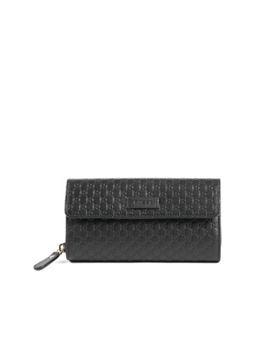 Gucci Guccissima Portefeuille en Cuir avec Fermeture Éclair 449364